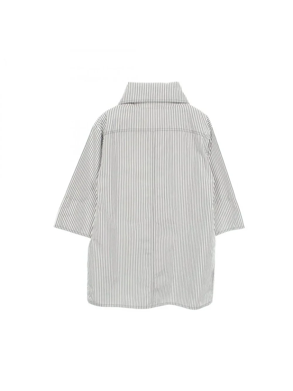 Chanel Soutien Collar Coat CC Logo Button Stripe Reversible